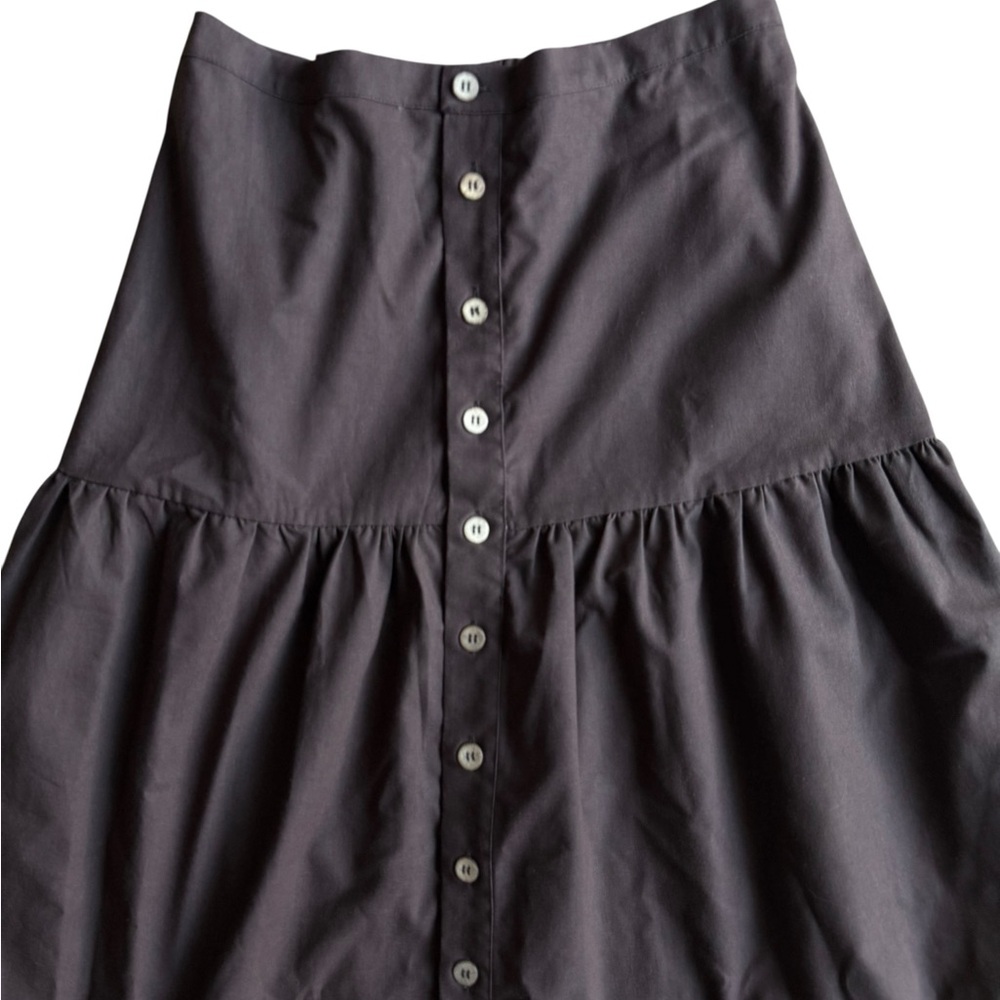 Böhme drop waist A-line skirt linen blend large - Picture 2 of 8